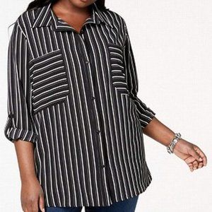 ⏳3/$15 NWT NY Collection Utility Blouse